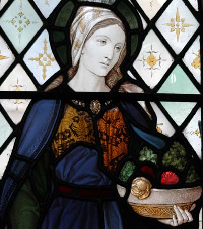 Stained glass showing Martha